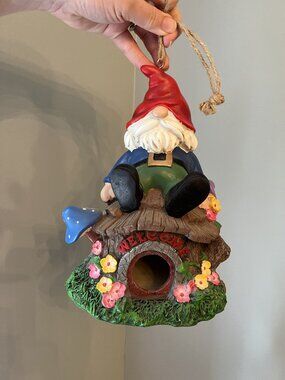 Gnome Birdhouse Garden Décor By Spoontiques NEW